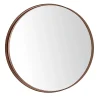 Dorian Gray Round Rusty Iron Mirror