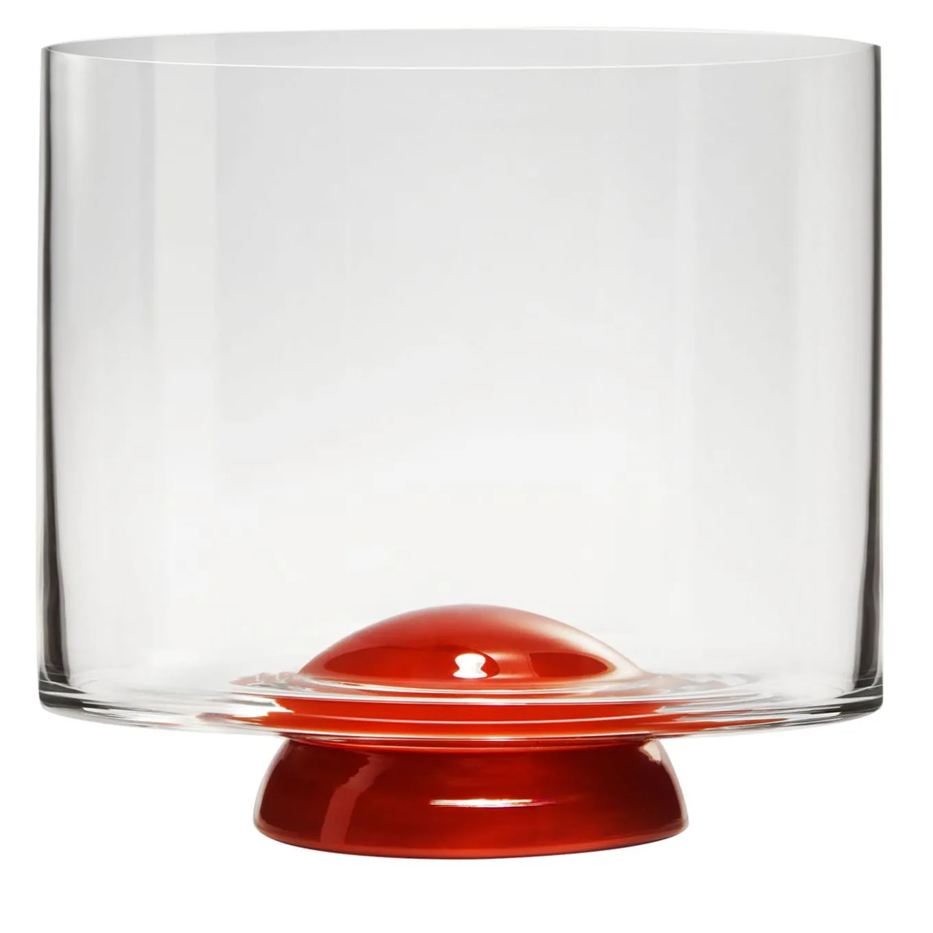 Dot Red & Transparent Whisky Glass by Giovanni Patalano