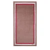 Dove-Grey and Red Beach Towel
