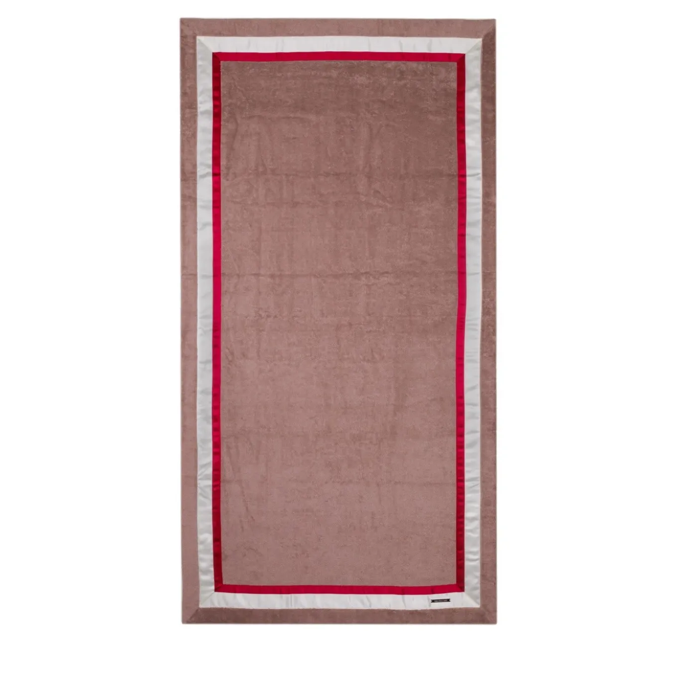 Dove-Grey and Red Beach Towel