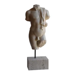 Draped Male Torso Sculpture