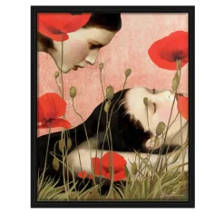Dreaming in a Field of Poppies Digital Painting
