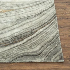 Dreamy Grooves Classic Gray & Ashwood Hand Tufted Rug