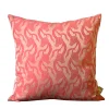 Dresda Square Floral Coral Linen & Silk Cushion