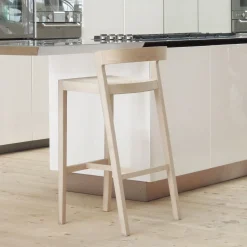 Drive High Stool in Natural Frassin by Lorenz+Kaz