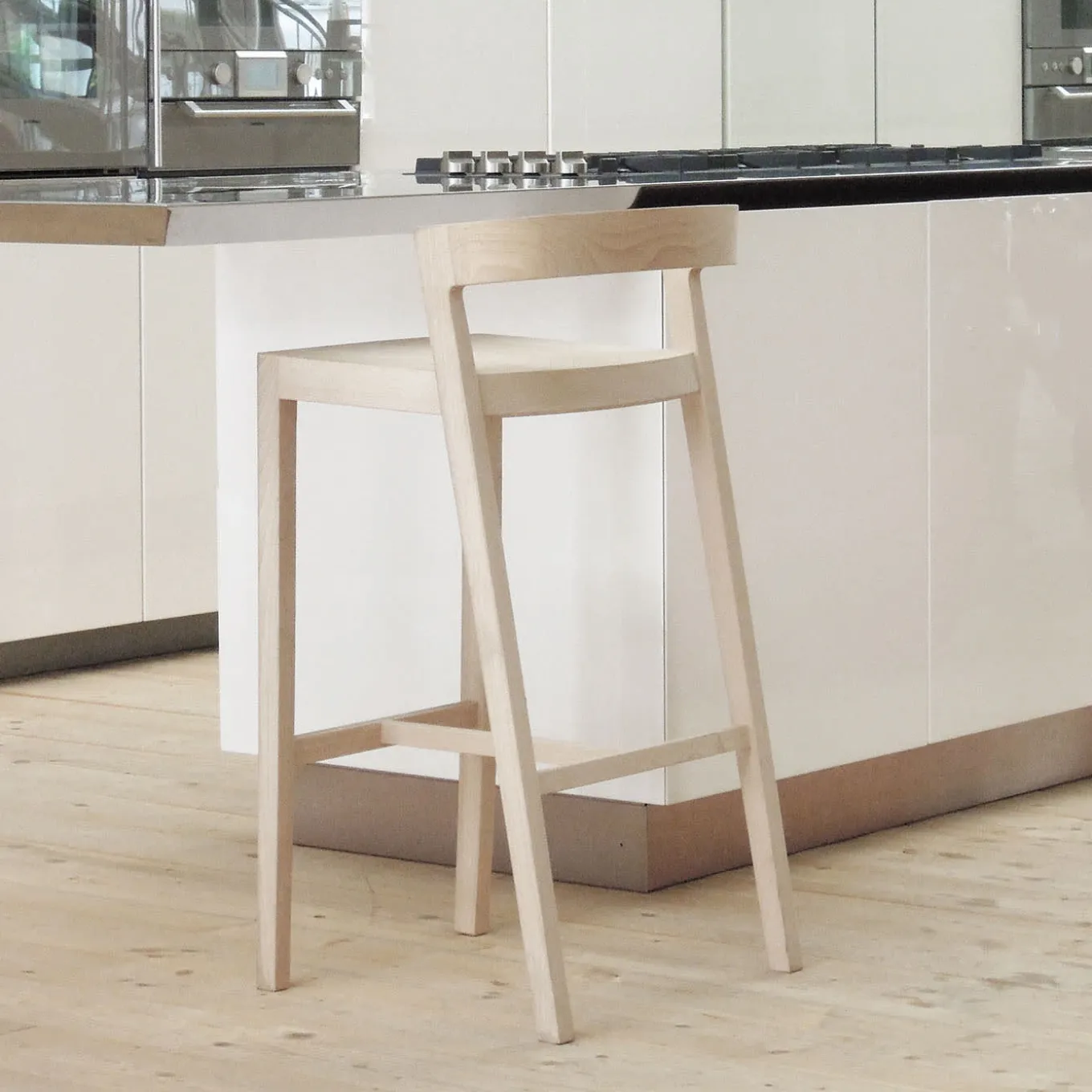 Drive High Stool in Natural Frassin by Lorenz+Kaz