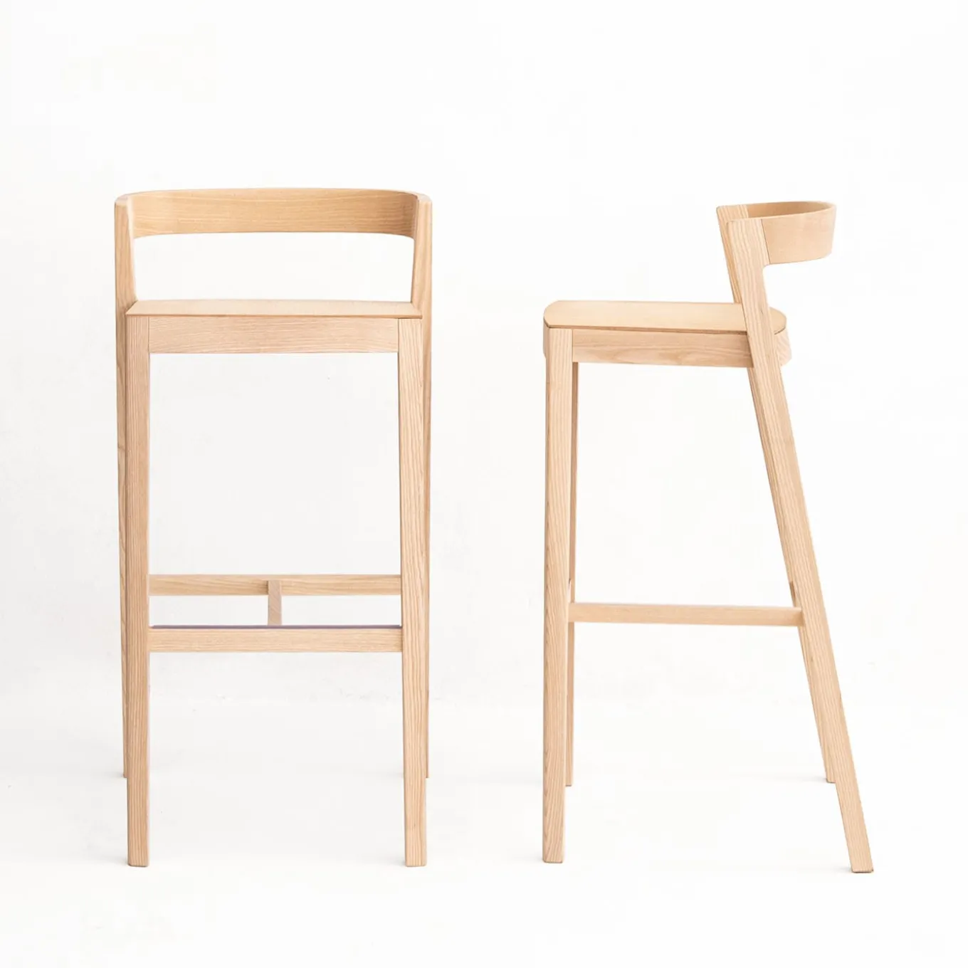 Drive High Stool in Natural Frassin by Lorenz+Kaz