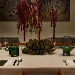 Drop Erba Green Ceramic Candle