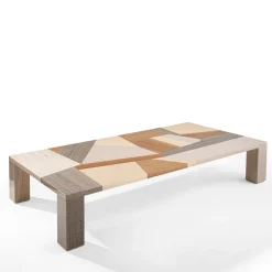 Dry Inlaid Rectangular Polychrome Coffee Table