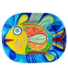 DS Oval Ceramic Plate Fish
