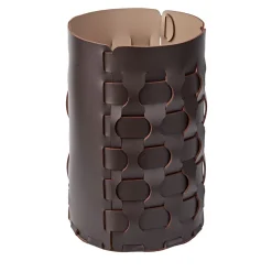 Dubai chocolate and cappucino leather waste basket