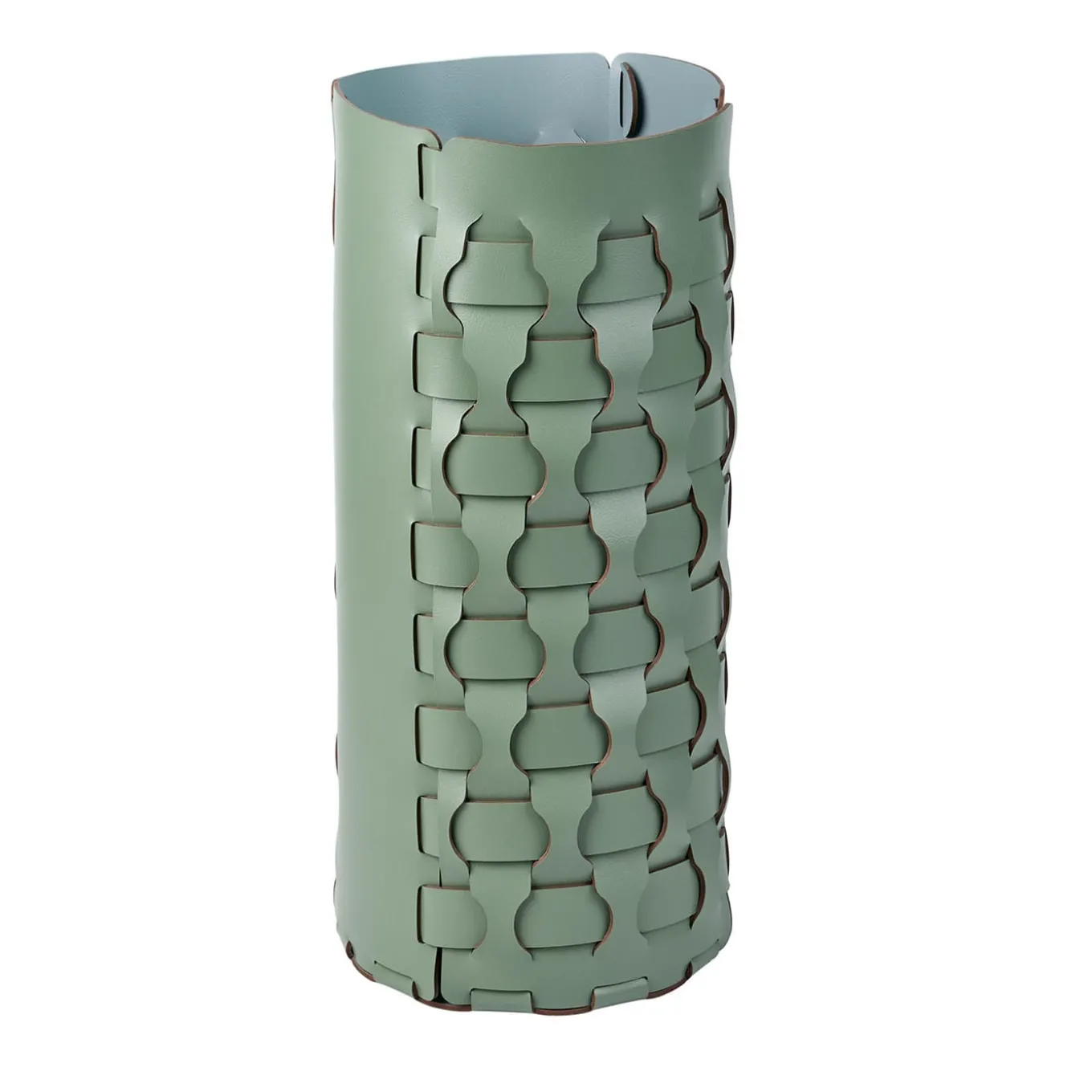 Dubai Eucalyptus and Sky Blue Leather Umbrella Stand
