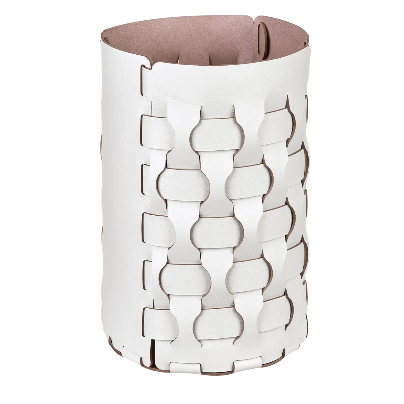 Dubai oyster and rose leather Waste Basket