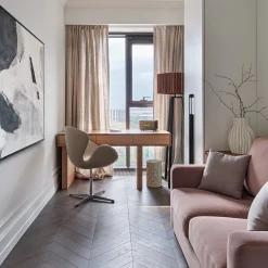 Dubai oyster and rose leather Waste Basket