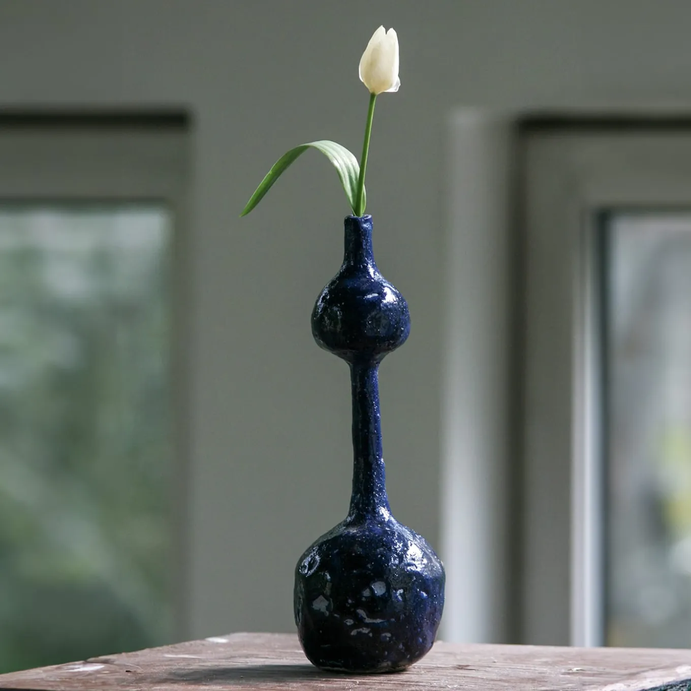 Due Palle Blue Bud Vase