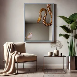 Duello Silenzioso Oil Painting on Wall Mirror #2 By Giuseppe Caiafa