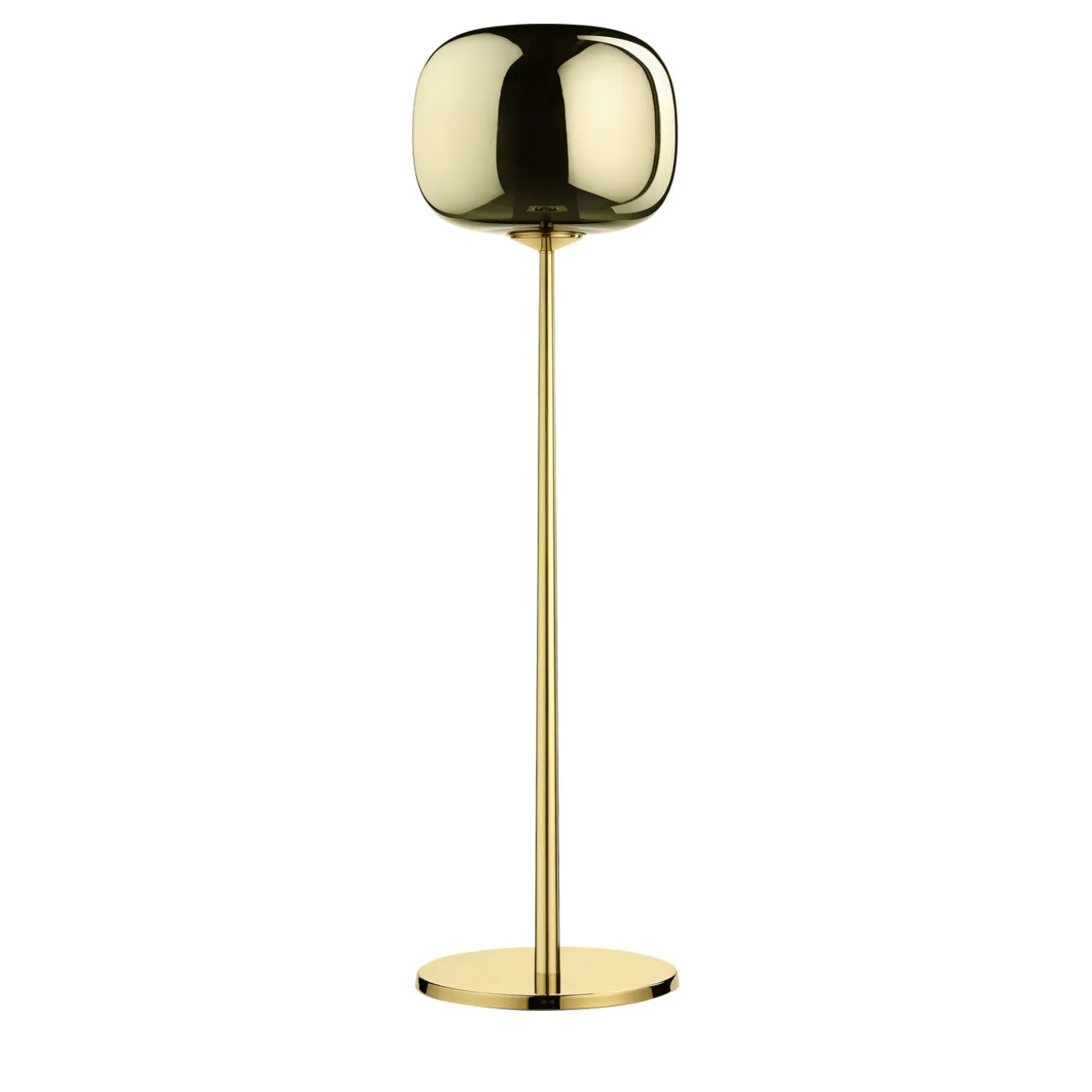 Dusk Dawn Floor Lamp in Polished Brass Finish By Branch Creative