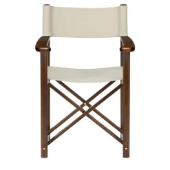 Dustin director's chair dove grey thin leather