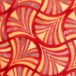 Dynasty Flutter Red Leather Decorative Panel