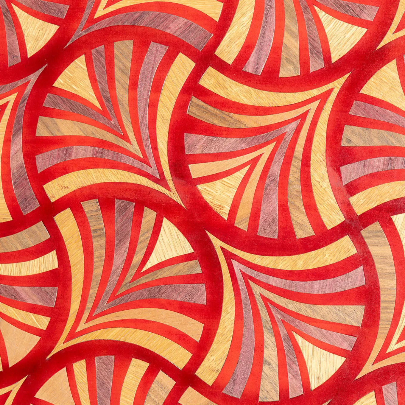 Dynasty Flutter Red Leather Decorative Panel