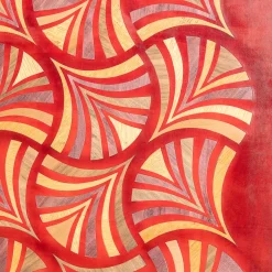 Dynasty Flutter Red Leather Decorative Panel