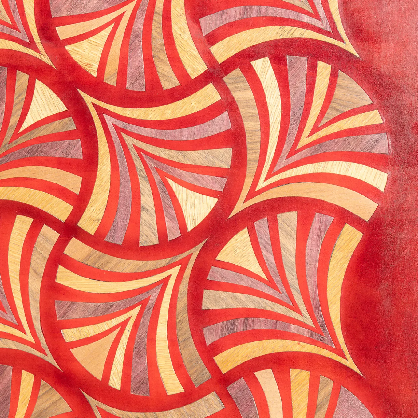 Dynasty Flutter Red Leather Decorative Panel