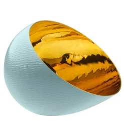 Easter 2 Azure & Gold Bowl