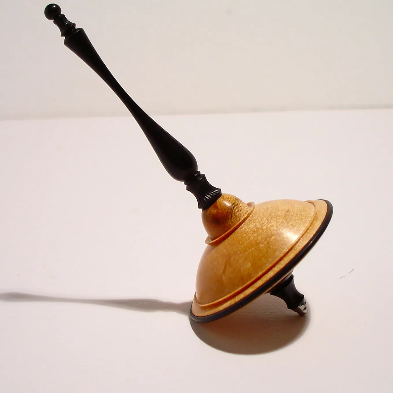 Ebony and Maple Spinning Top #1