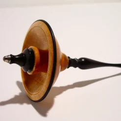 Ebony and Maple Spinning Top #1