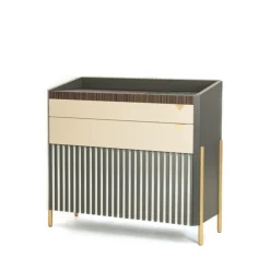 Ebony and Marble Bar Cabinet