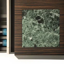 Ebony and Marble Bar Cabinet