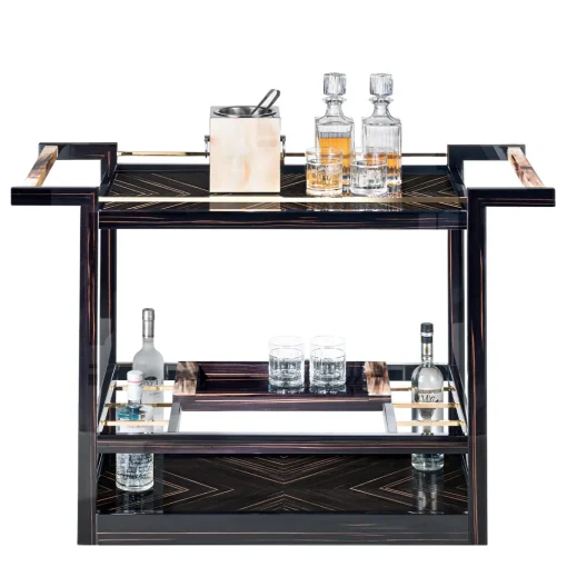 Ebony Wood Bar Cart
