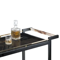 Ebony Wood Bar Cart