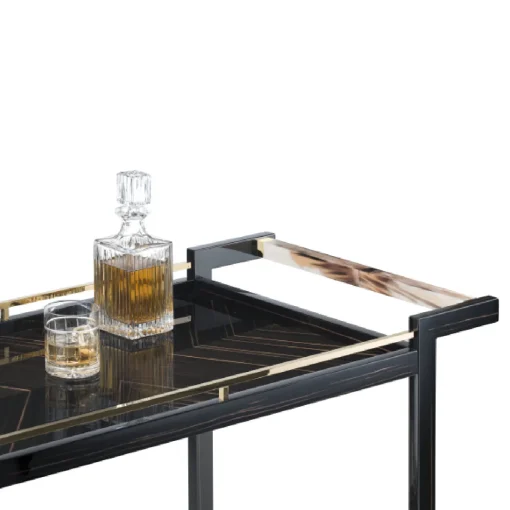 Ebony Wood Bar Cart