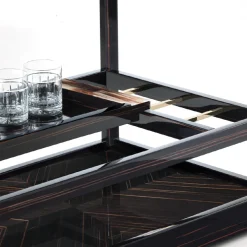 Ebony Wood Bar Cart
