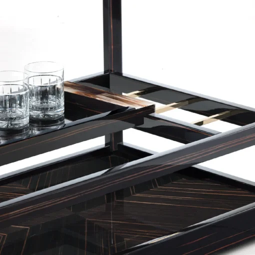 Ebony Wood Bar Cart