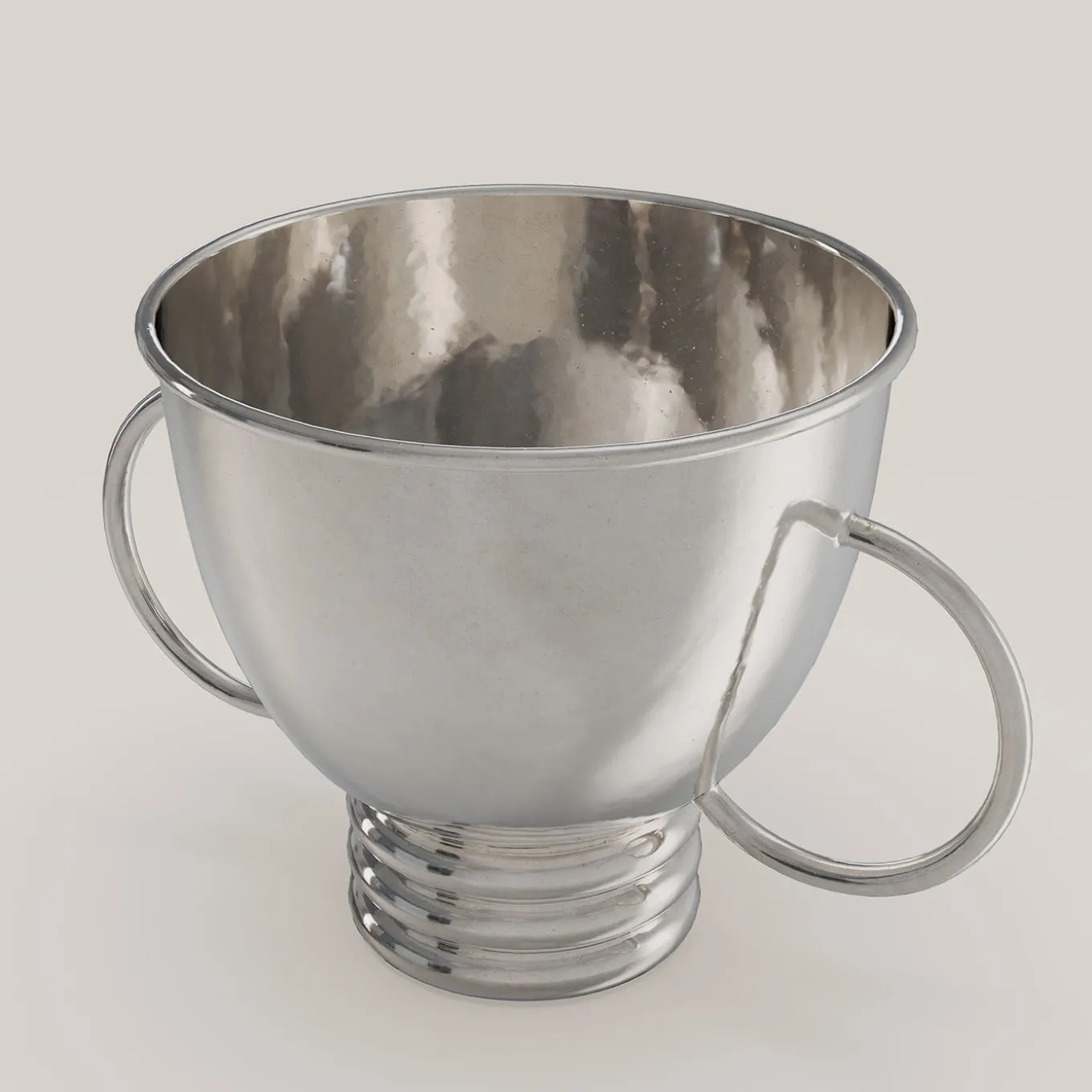 Echo V2 Large Silver Pewter Wine Basket
