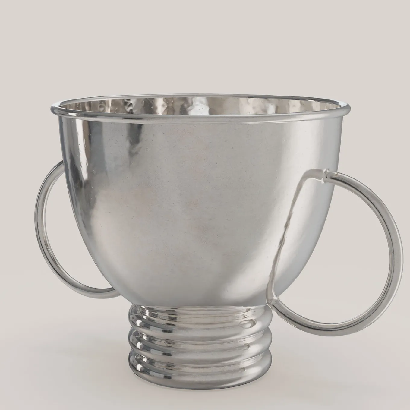 Echo V2 Large Silver Pewter Wine Basket