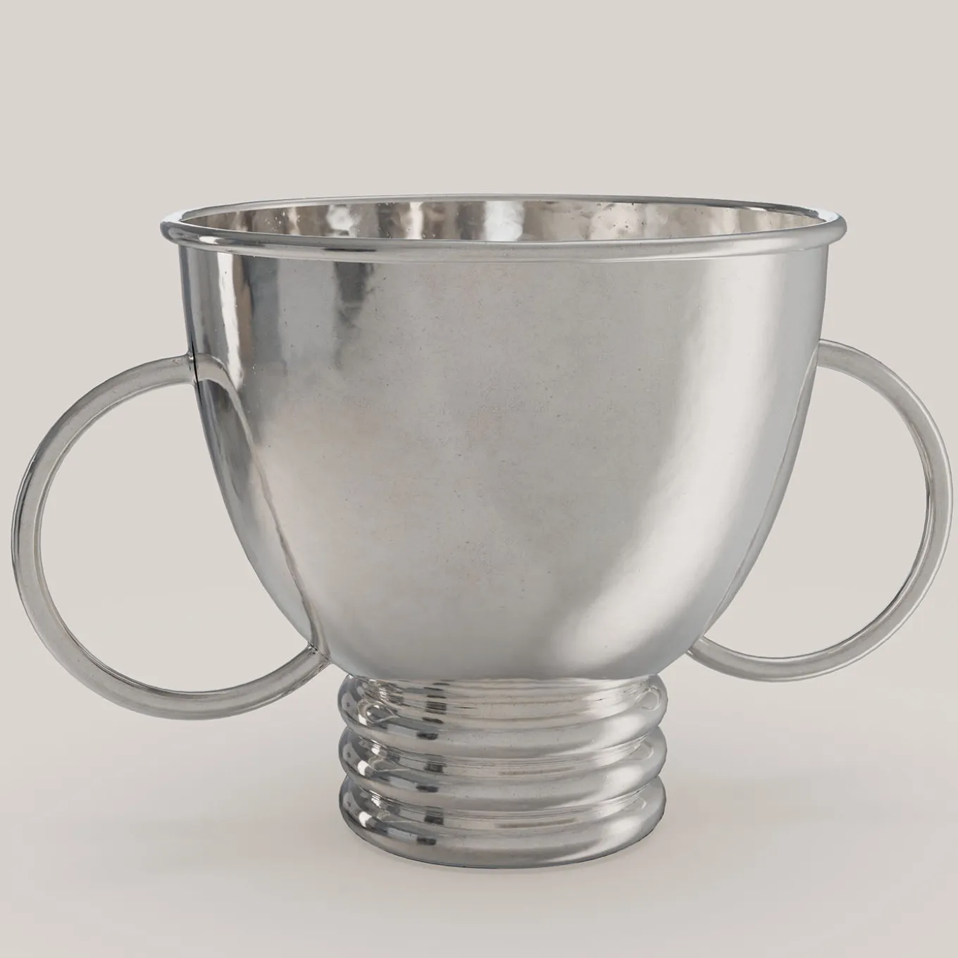 Echo V2 Large Silver Pewter Wine Basket