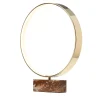 Ecliss Glossy Brass & Red Marble Table Lamp