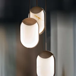 Eclisse Onyx Three-Light Chandelier by Sheree Stuart Design