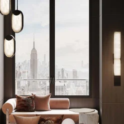 Eclisse Onyx Three-Light Chandelier by Sheree Stuart Design