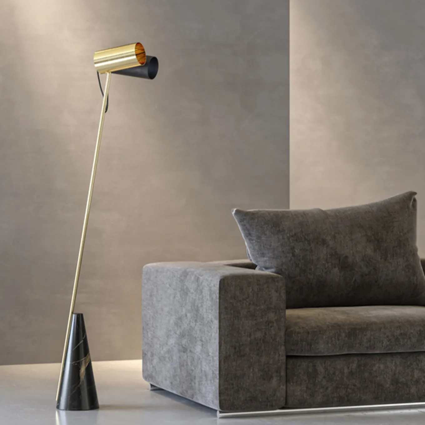 Ed027 Brass Floor Lamp