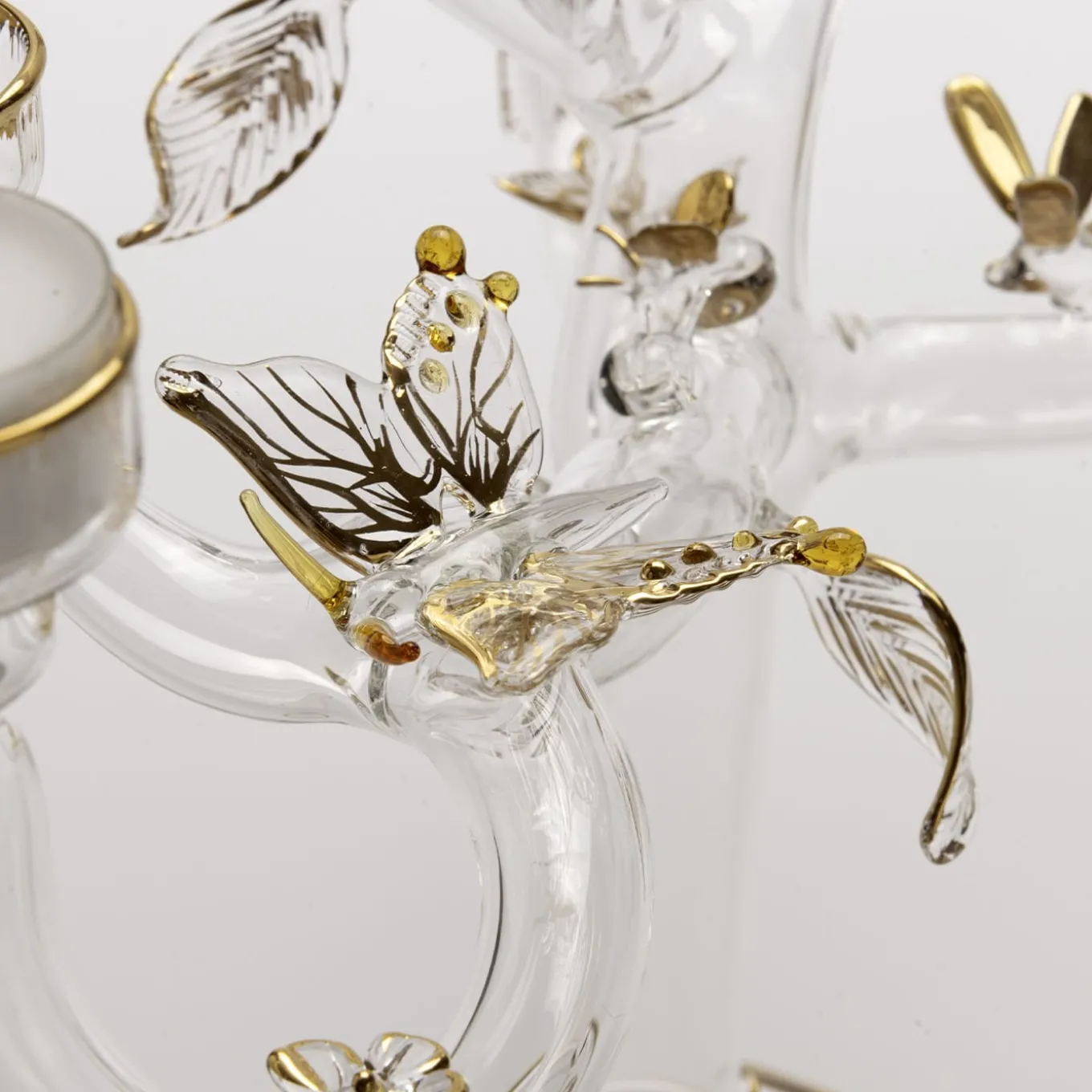 Eden Large Gold Glass Candleholder