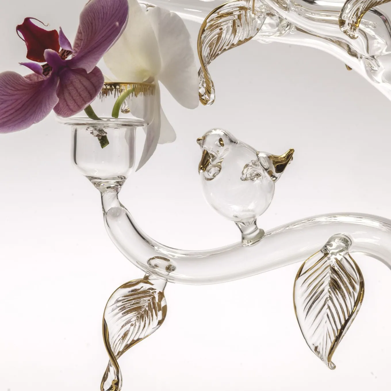 Eden Large Gold Glass Candleholder