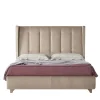 Edo Quilted Beige Velvet Bed