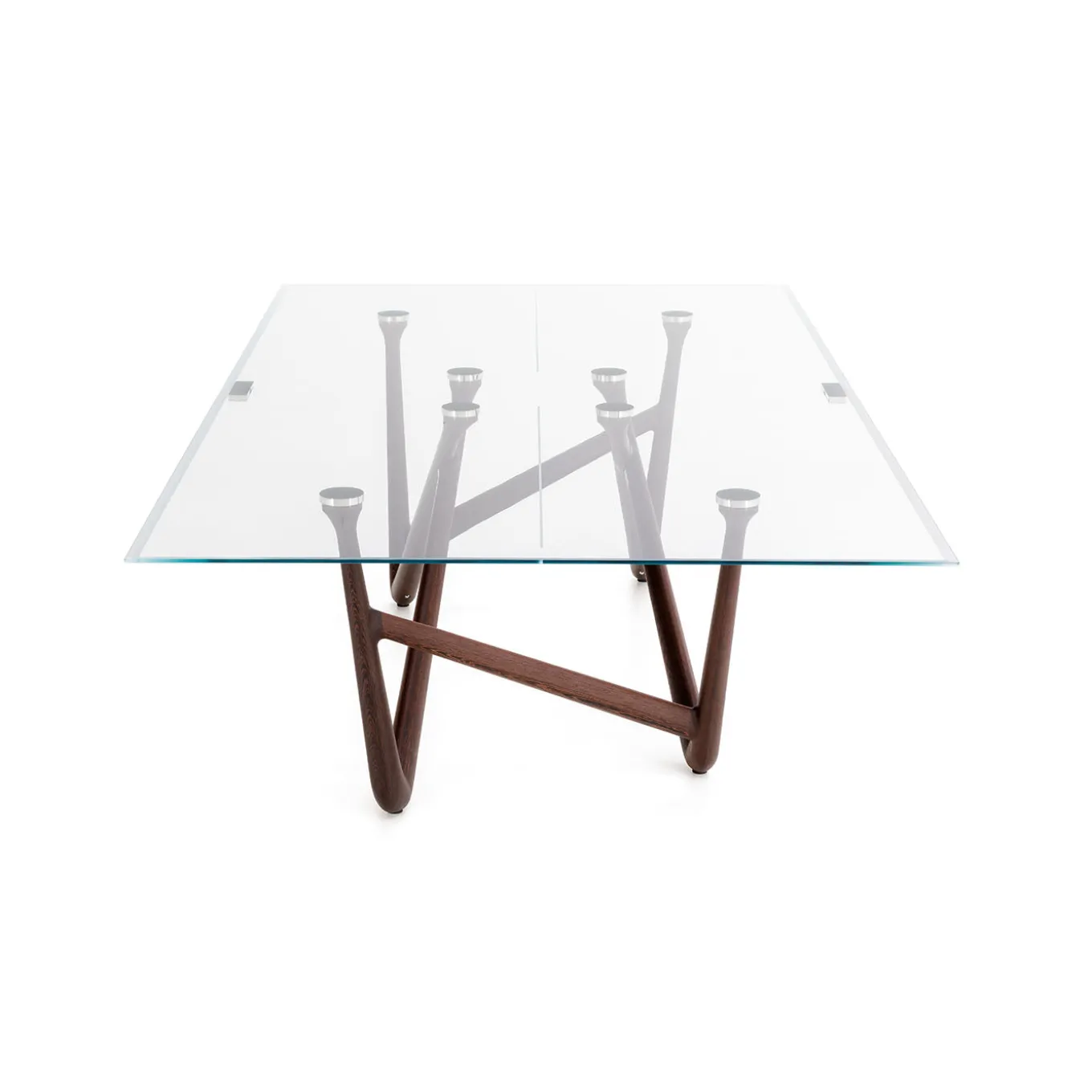 Effetto 71 Wenge wood And Glass Top Table Tennis And Dining Table