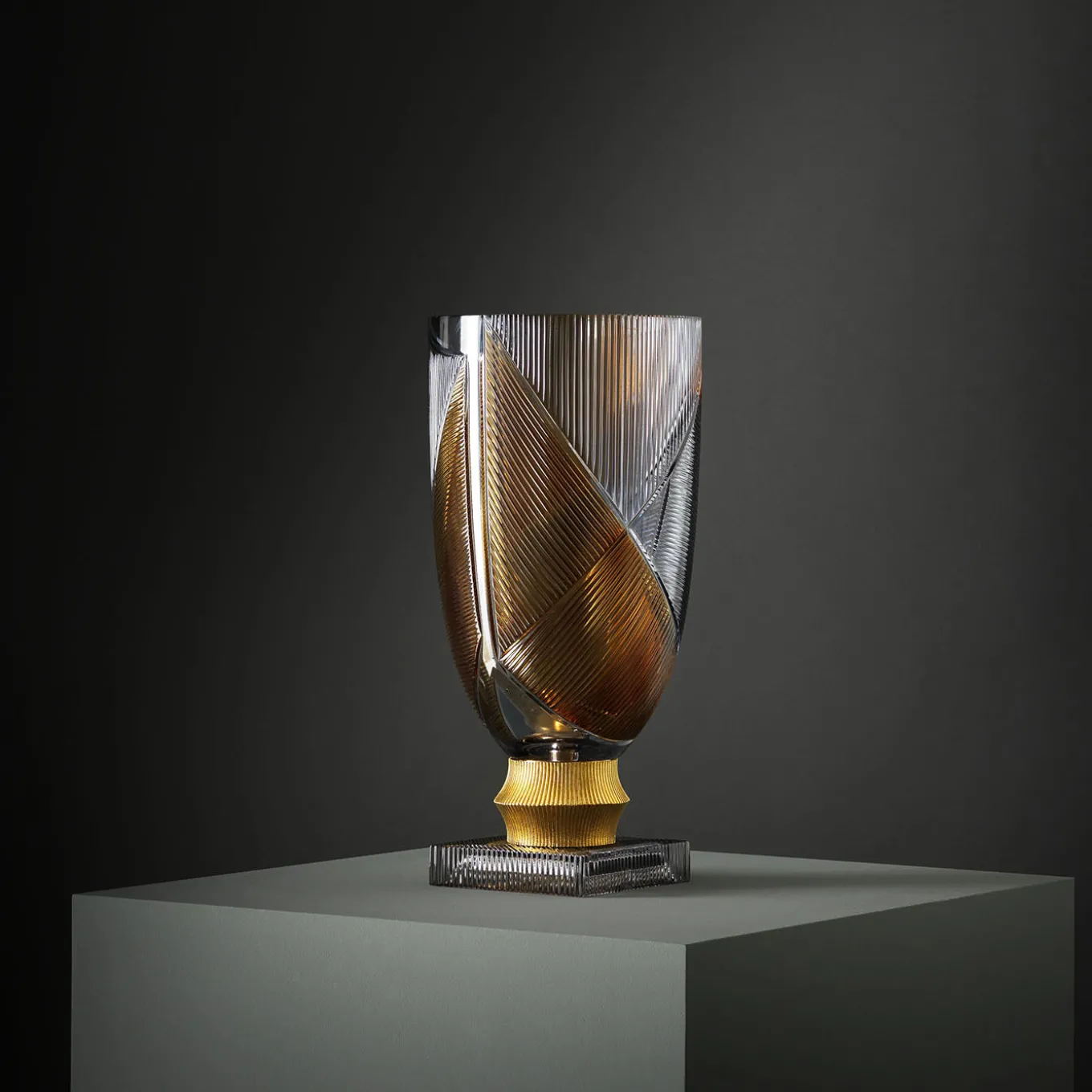 Egeria Small Gold Crystal Decorative Vase