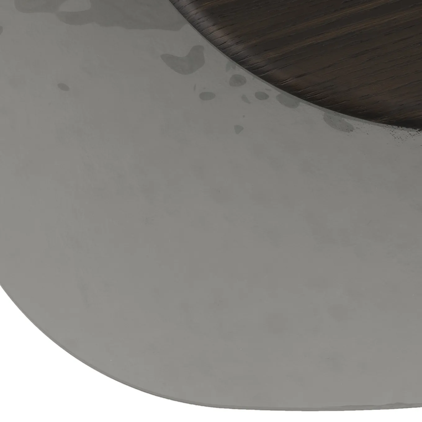 Egg Basso Gray Oval Coffee Table with Glass Top