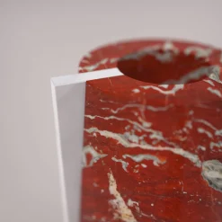 Elara Rosso Francia & White Carrara Vase